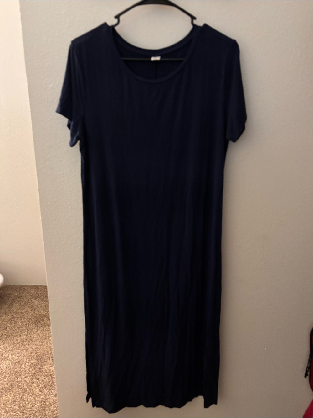 Old Navy Navy Short-Sleeve Maxi Dress